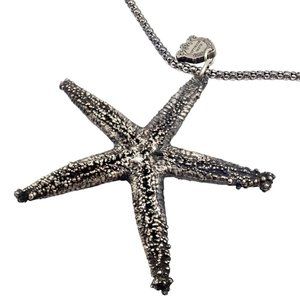 Rare! Vintage Mario Buccellati Silver Large Starfish Statement Necklace